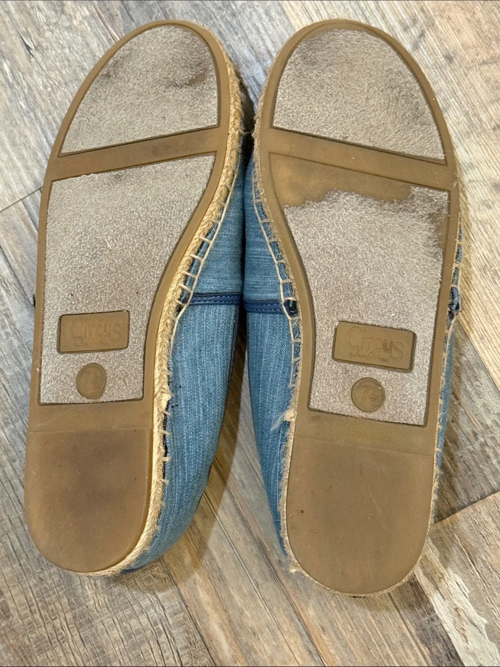 Circus by Sam Edelman Blue Espadrilles with Gold Crown & Bee
